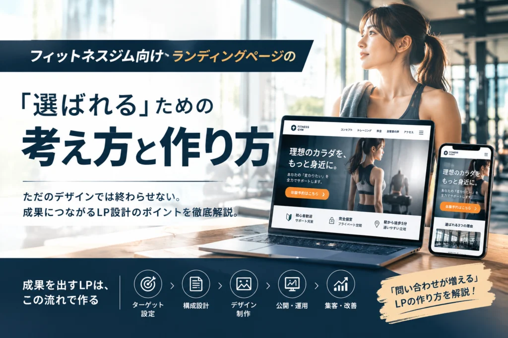 フィットネスジム向けランディングページの考え方と作り方｜「売れるLP」はターゲットから逆算する